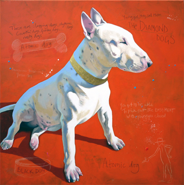 Atomic Dog - English Bull Terrier painting by Orlando Lund